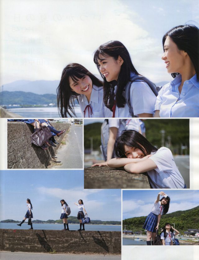 【いつかの夏の日】HKT48・井上由莉耶(17)と深川舞子(17)と田中優香(16)の週刊誌水着画像